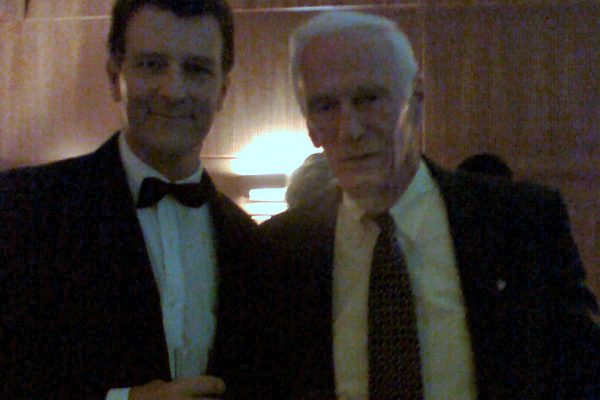 AT 005 Apollo 17 Astronaut Gene Cernan, the 11th man, and the last man, to walk on The Moon, with Richard, London, 2007