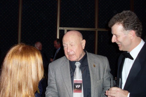 AT 014 Russian Astronaut Alexei Leonov, the first man to Spacewalk, Richard & daughter Emily, Birmingham, 2008