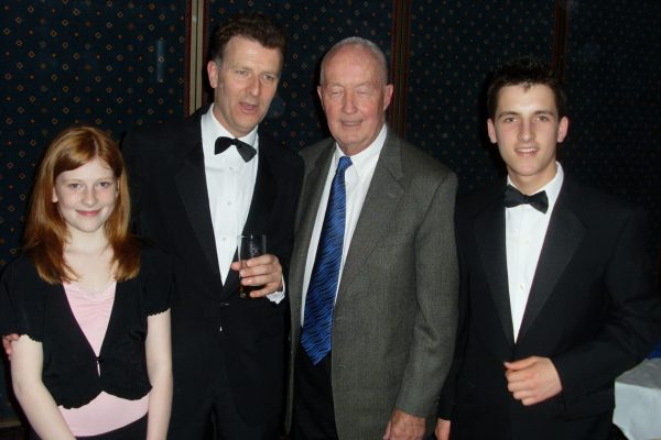 AT 016 Apollo 9 commander Jim McDivitt, with Richard and son Charles and daughter Emily, Birmingham, 2008