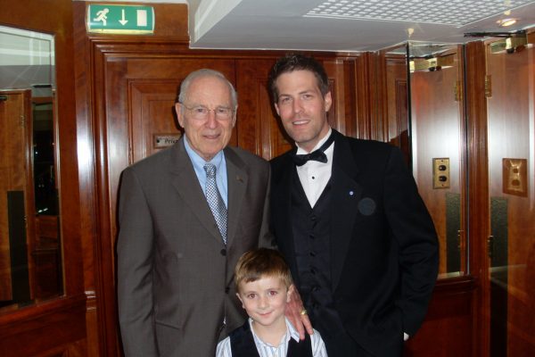 AT 025 Apollo 8 & 13 Astronaut Jim Lovell with Richard's younger son James, London, 2008