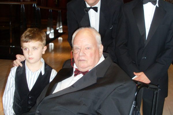 AT 027 Fun - Sir Patrick Moore with Richard and sons James and Charles, London, 2008