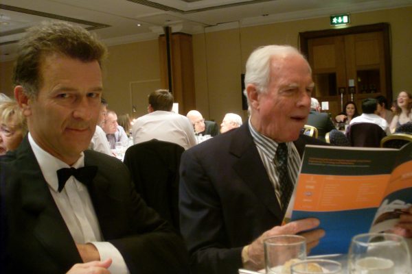 AT 034 Apollo 9 & 15, Astronaut Dave Scott, truly intrigued with Bloodhound SSC, with Richard, Birmingham, 2009