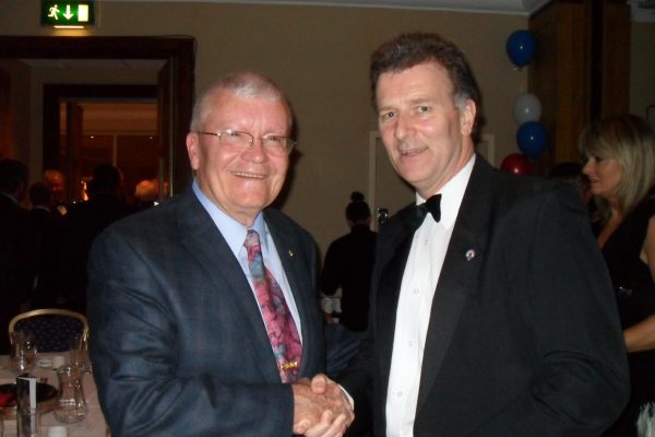 AT 037 Apollo 13 Astronaut Fred Haise with Richard, London, 2010