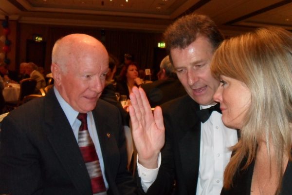 AT 040 Apollo 12 Flight Director Gerry Griffin, Carole Ashby 007 and Richard, London, 2010