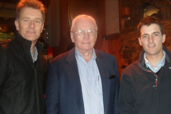 AT 056 Apollo 11 Astronaut Neil Armstrong with Richard and elder son Charles, SS Great Britain Museum, Bristol, 2010 (1)